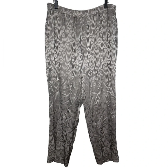 Trina Turk Printed Silk Grey Dress Business Casual Pants - Picture 1 of 2